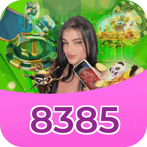 Interface do aplicativo 8385 mostrando jogos disponíveis no iOS e Android
